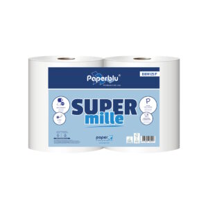Coppia di Bobine Super1000 2 Veli Pura Cellulosa Paperdi